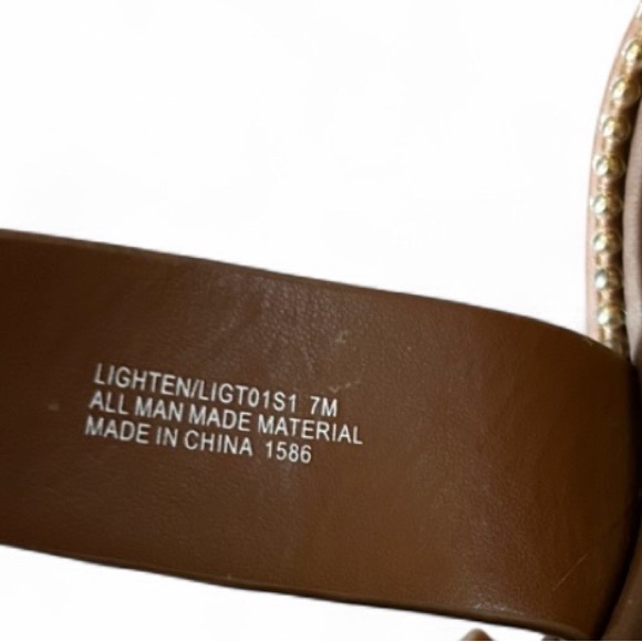 Steve Madden Brown Strappy Square Toes Heeled Sandals Size 7 - Picture 6 of 6